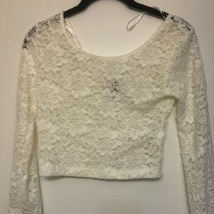 H & M lace crop top